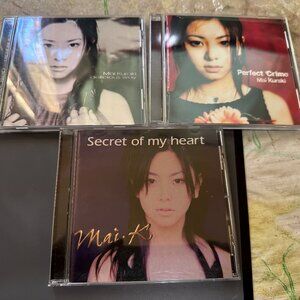 Lot of 3 Mai Kuraki CD's Delicious Way Perfect Crime Secret Of My Heart Japan